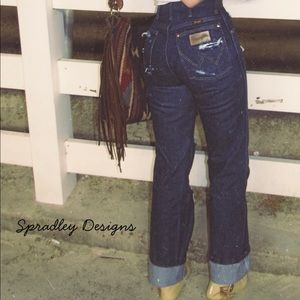 Hand distressed Wranglers